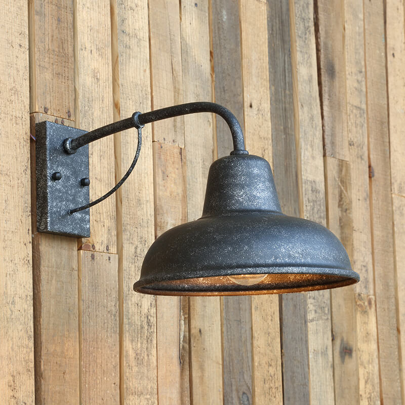 Rustic Iron Waterproof Outdoor Wall Sconce Lamp with Vintage Charm - 1-Light