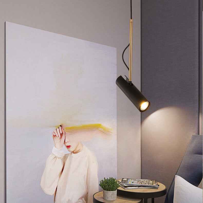 Contemporary Gold 1-Light LED Spotlight Pendant