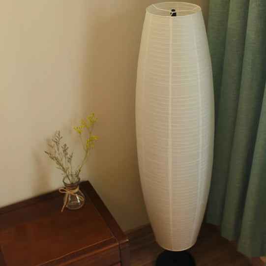 Nordic Minimalist Rice Paper 2-Light Column Floor Lamp