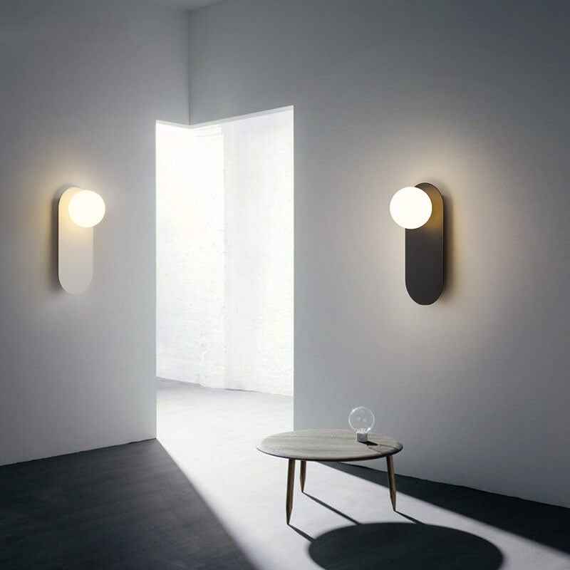 Nordic Minimalist Glass Ring 1-Light Wall Sconce