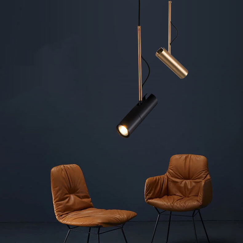 Contemporary Gold 1-Light LED Spotlight Pendant