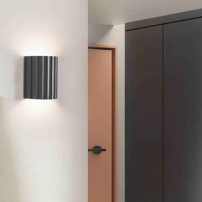 Striped Half Cylinder Macaron Resin Wall Sconce Lamp with 1 Light