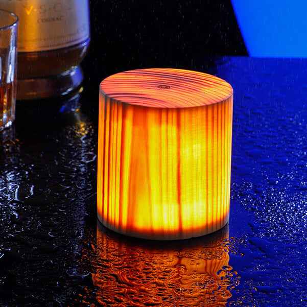 Artistic Wooden LED Touch-Control Night Lamp