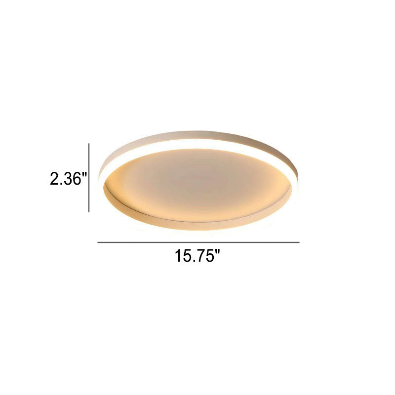 Nordic Minimalist Circular LED Flush Mount Ceiling Light with Iron and Acrylic Design