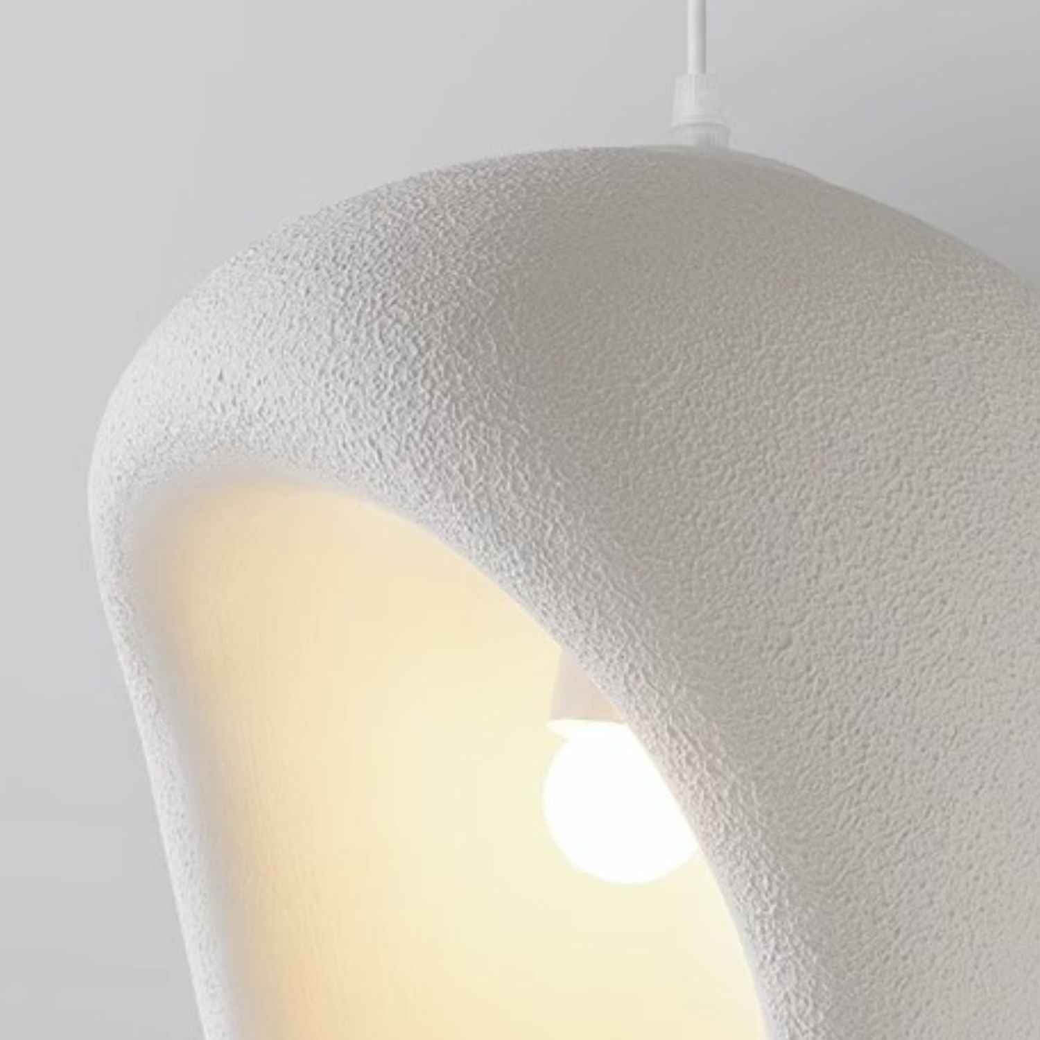 Ovo – Cream Beige Japandi Pendant Hanging Lamp 150cm - Cendre Home