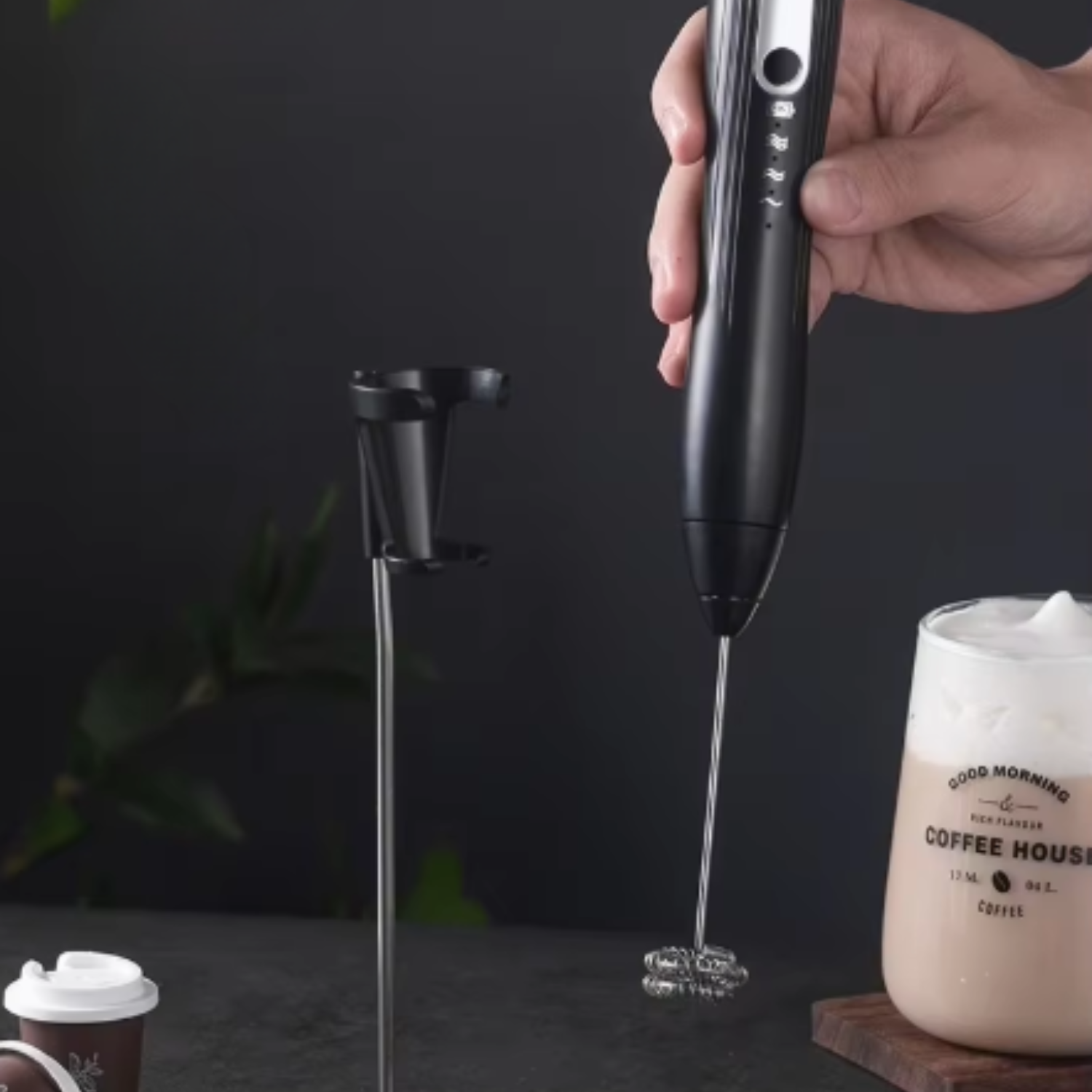 Brewista Wireless Coffee Whisk | 1200 mAh Battery, Stylish Stand