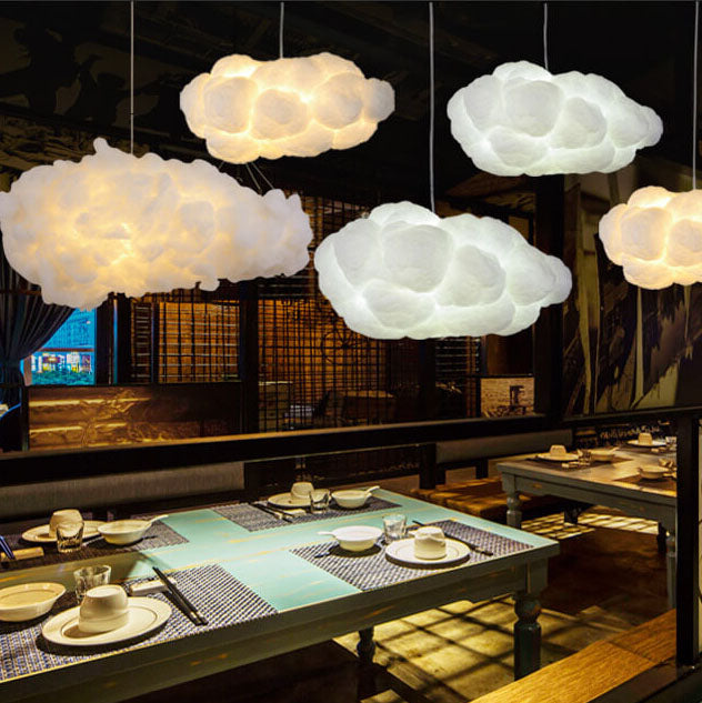 Cloud-Inspired 1-Light LED Pendant Fixture