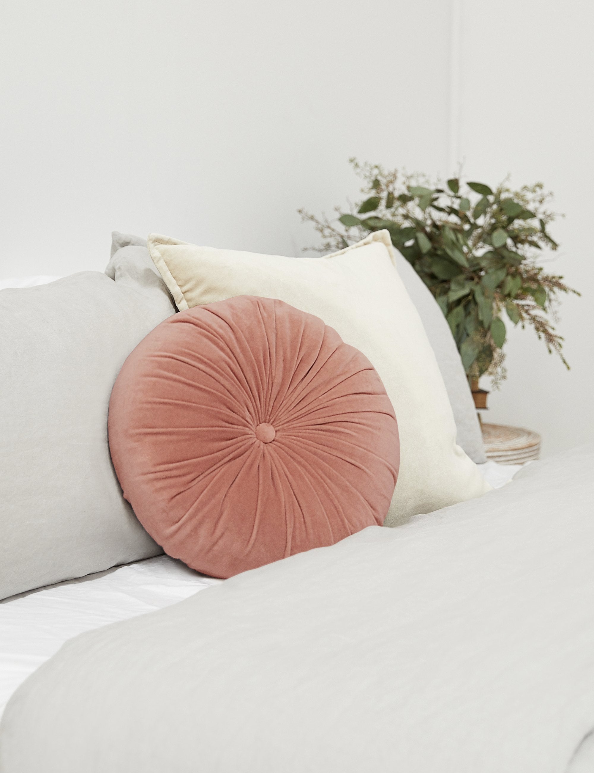 Monroe Velvet Round Pillow