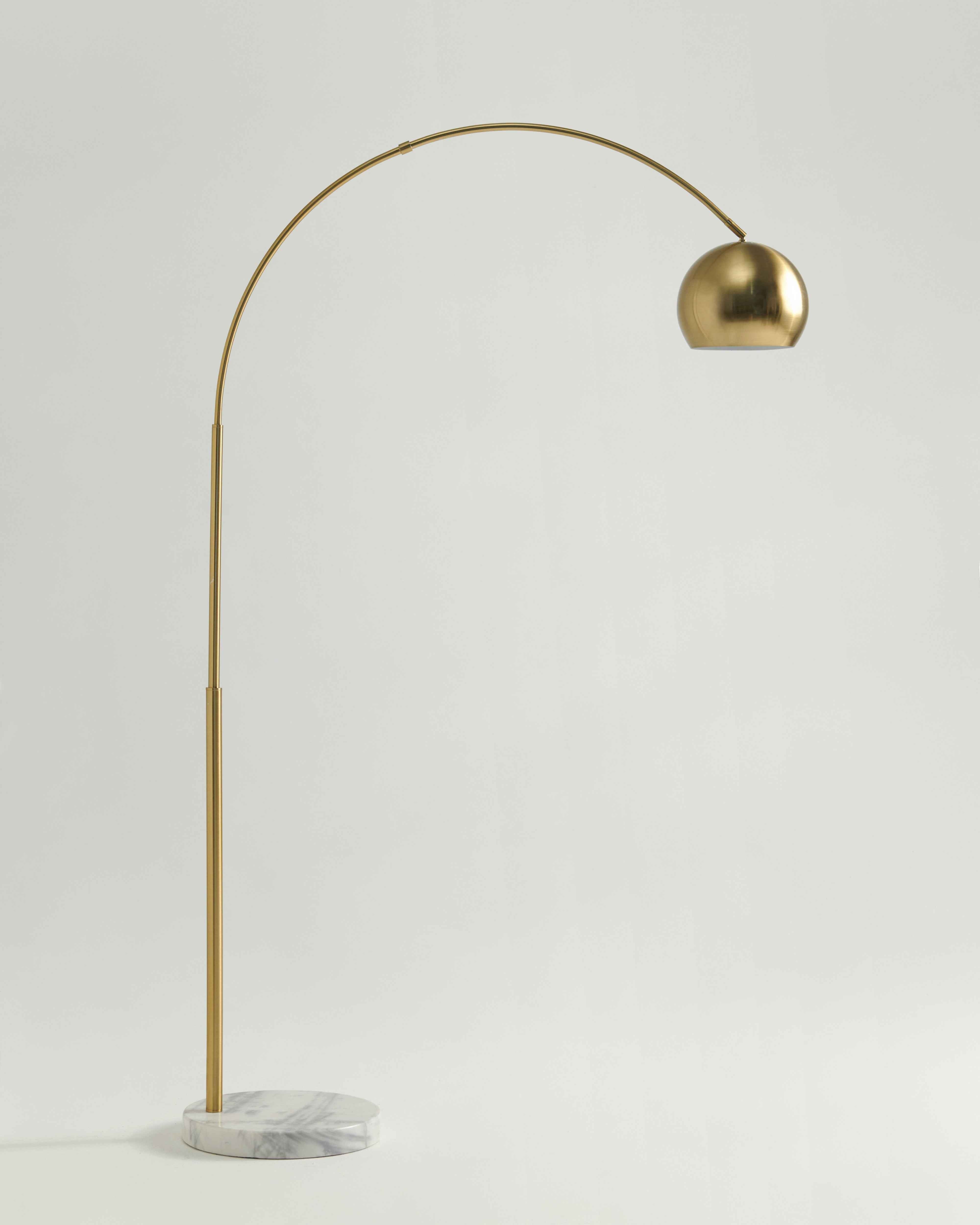 Oriana Arc Floor Lamp | LED with Marble Base