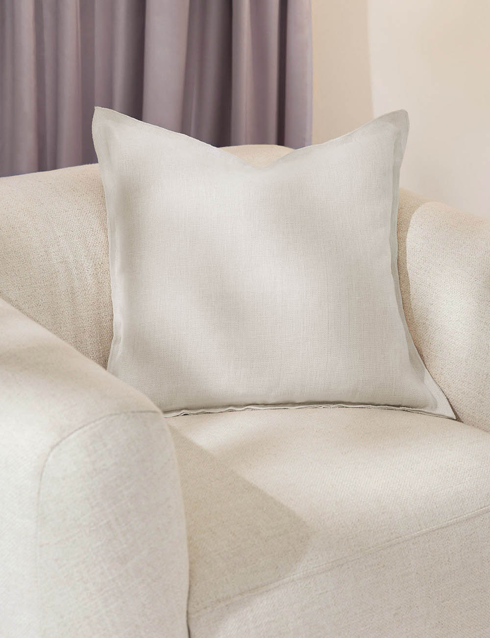 Luna Linen Lumbar Pillow | Superior-Quality Flax, Tonal Stitch Detail