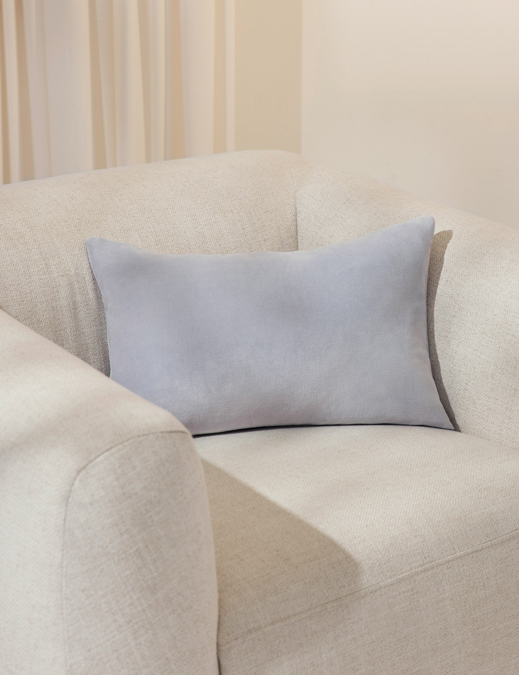 Cleo Velvet Lumbar Pillow | Luxe Texture, Soft Color