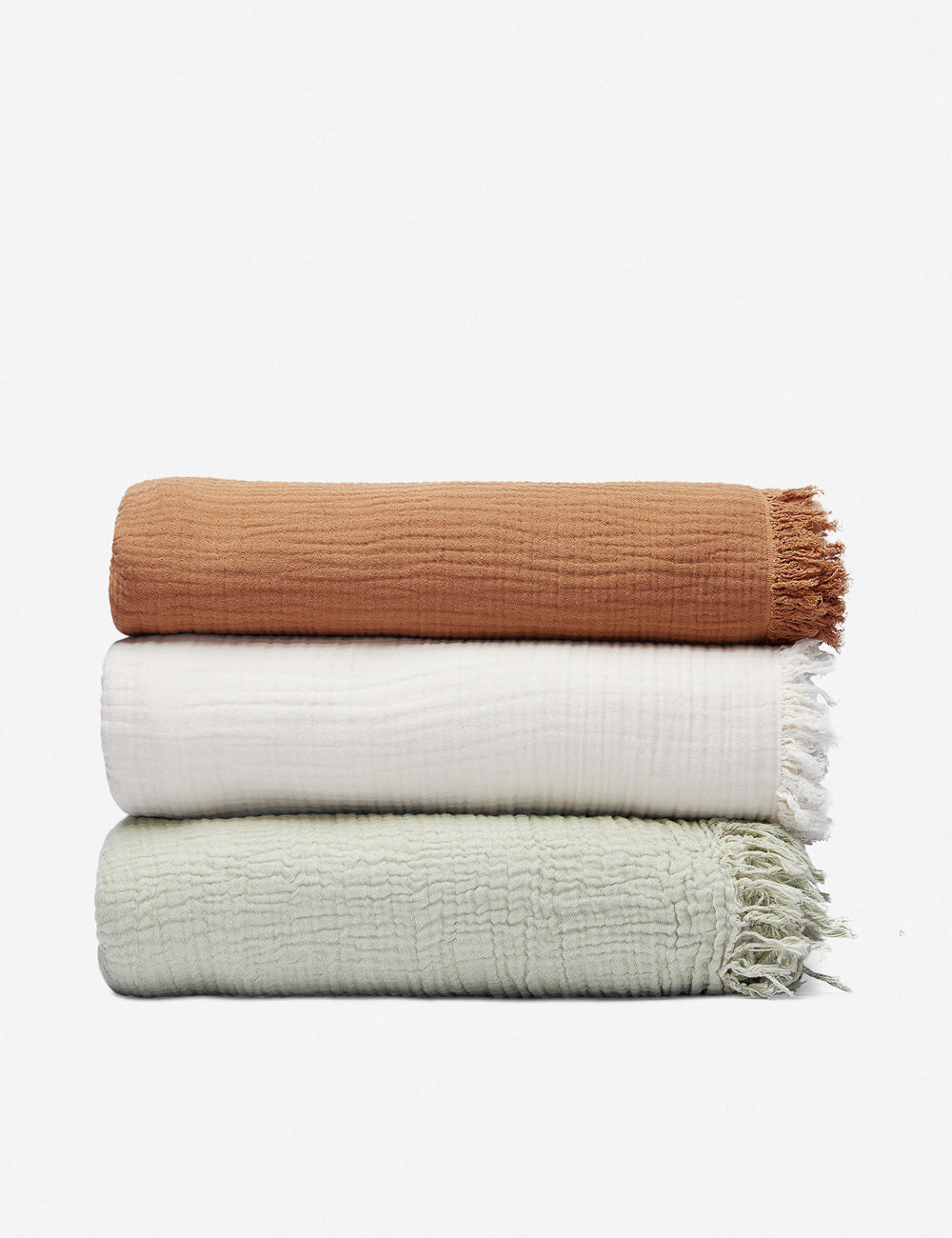 Alaia Bed Cover | Organic Cotton, Fringed Ends