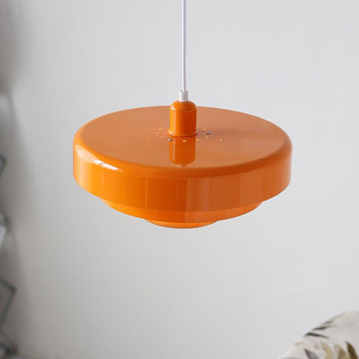 Vintage Nordic Multi-Layer Round Metal Pendant Light with Single Bulb