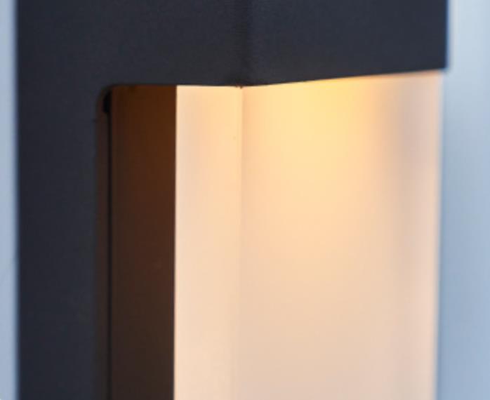 Waterproof Outdoor LED Wall Sconce Lamp with Solar-Powered Frosted Glass Design