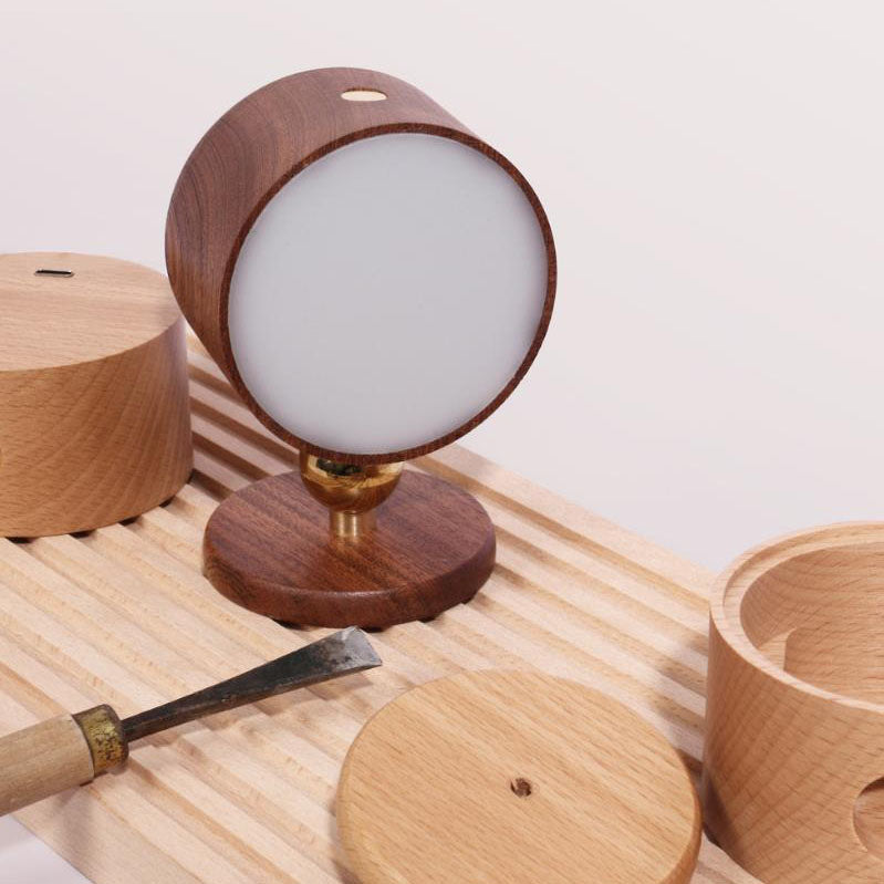 Minimalist Wooden USB Rechargeable Touch-Controlled Magnetic LED Wall Sconce Lamp