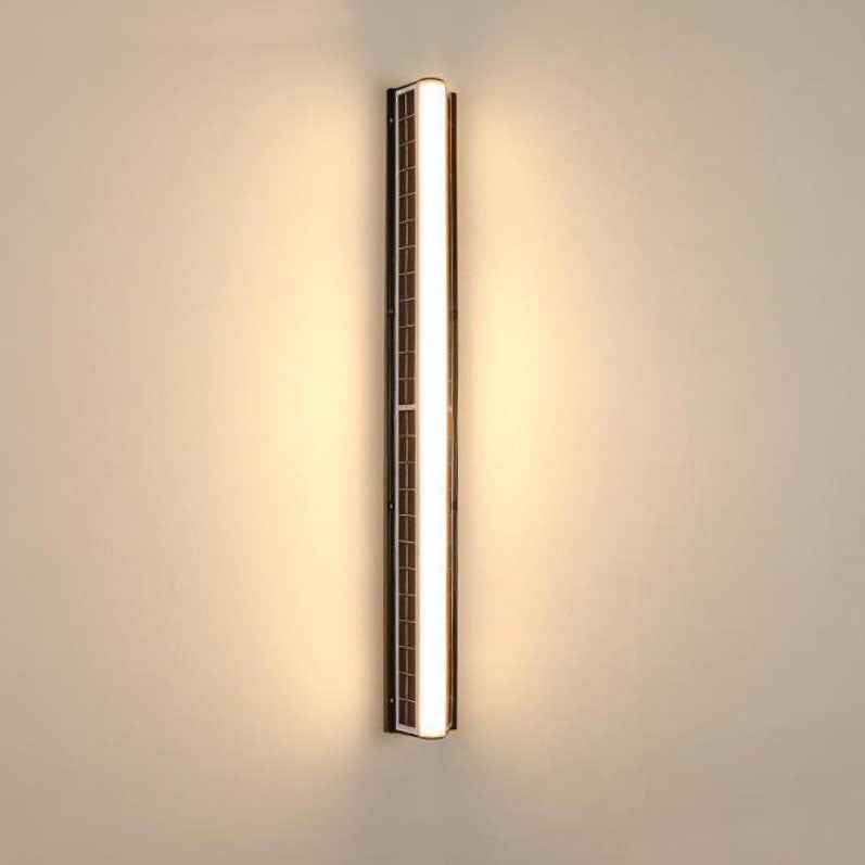 Contemporary Waterproof Outdoor Garden Wall Light with Long Acrylic Solar LED