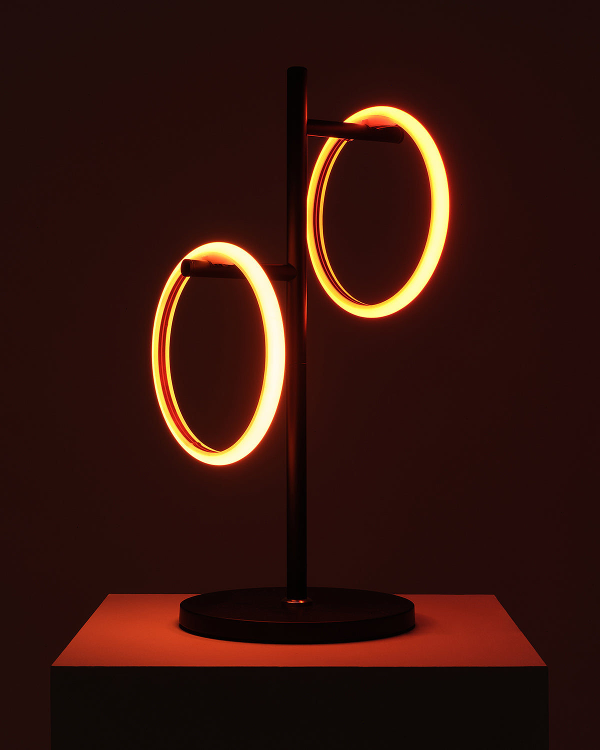 Bela RGB Table Lamp | Detachable Rings, Matte Black Finish