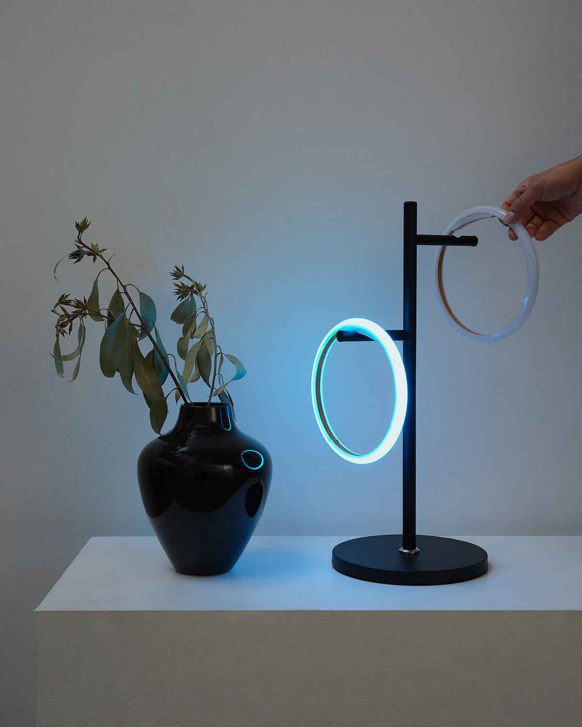 Bela RGB Table Lamp | Detachable Rings, Matte Black Finish