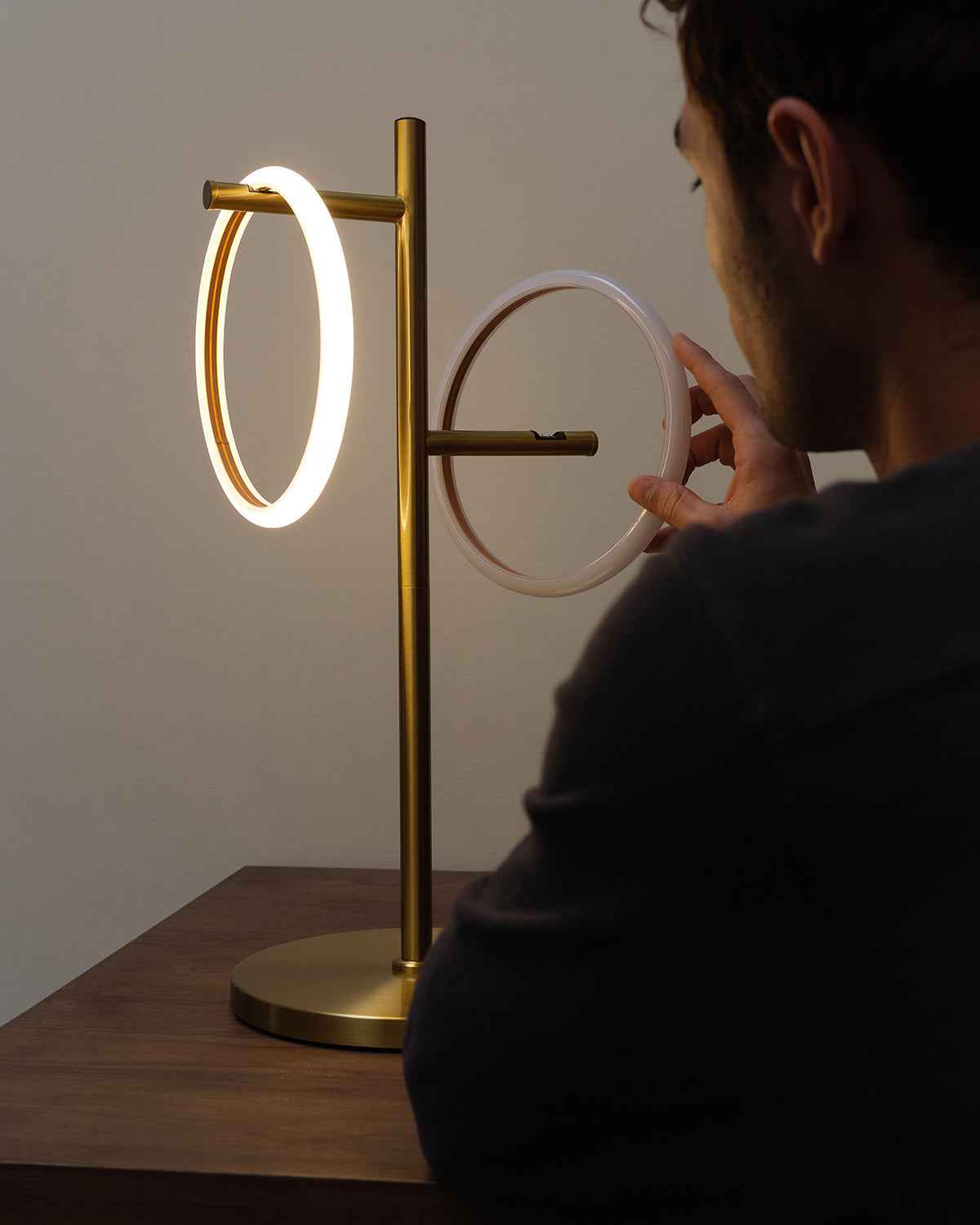 Sola Table Lamp | LED Detachable Ring, Touch Switch