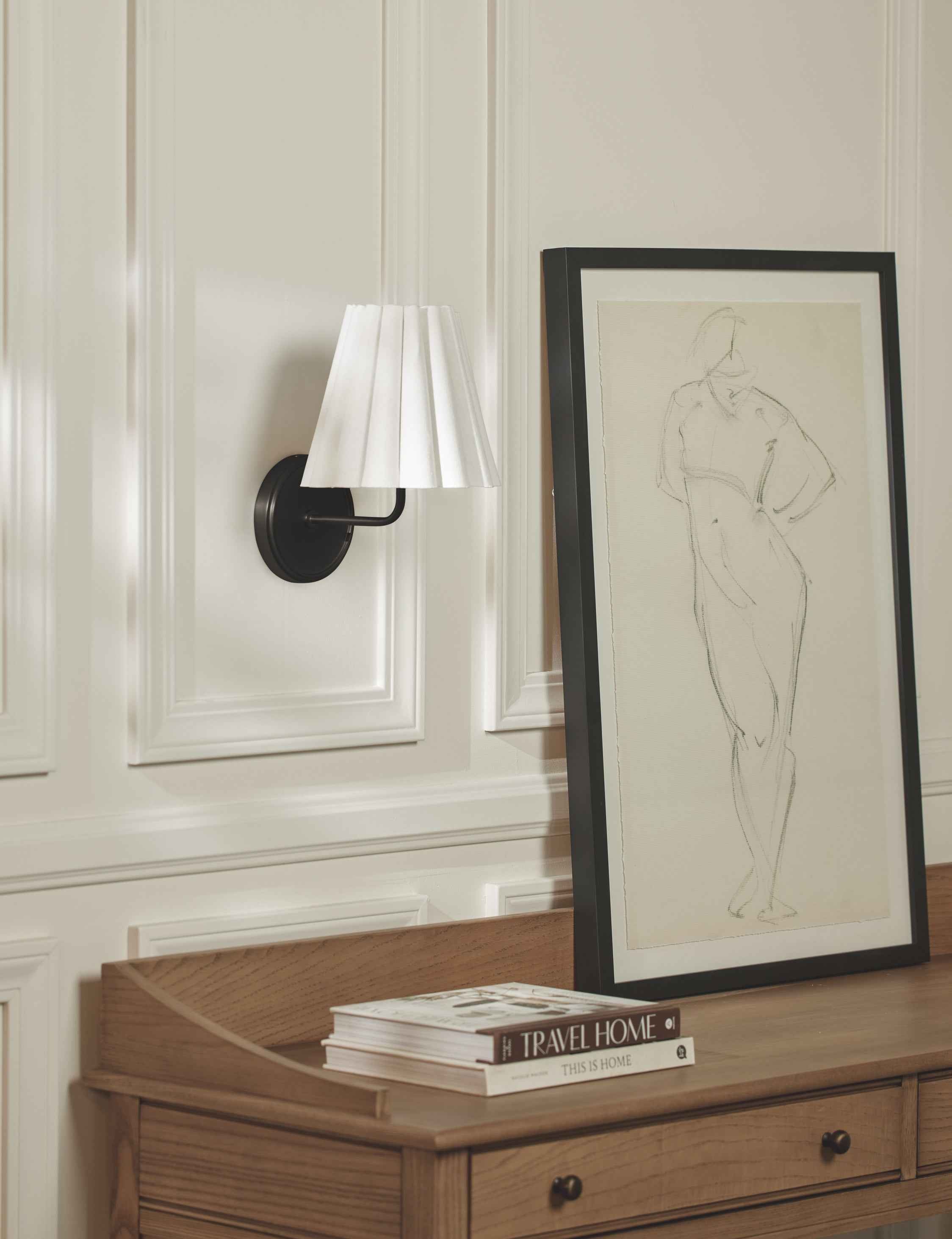Maven Sconce Light | Ruffled Shade, Modern Transitional Design