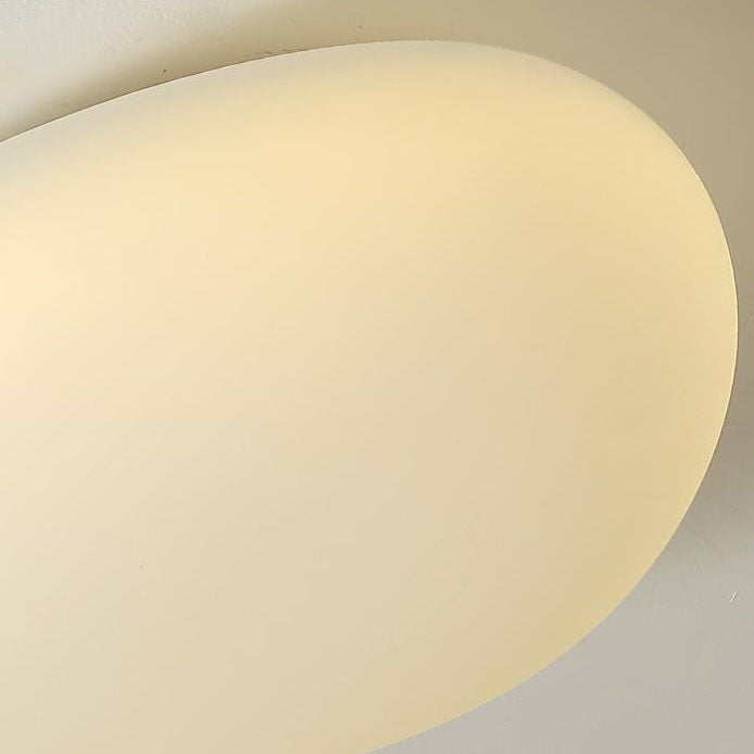 Nordic Minimalist Cobblestone LED Flush Mount Ceiling Light with Lampshade