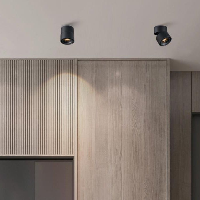 Contemporary Adjustable Aluminum LED Flush Mount Ceiling Light for Living Room