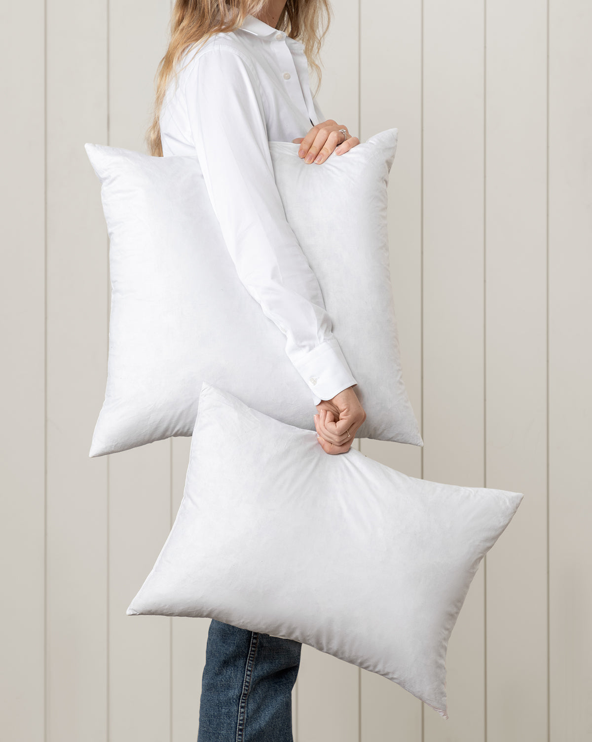 Bello Pillow Insert 100% Cotton, Feather-Filled