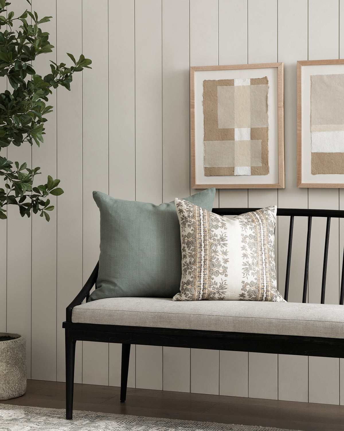 Trellis Pillow Cover  Handwoven  100% Linen