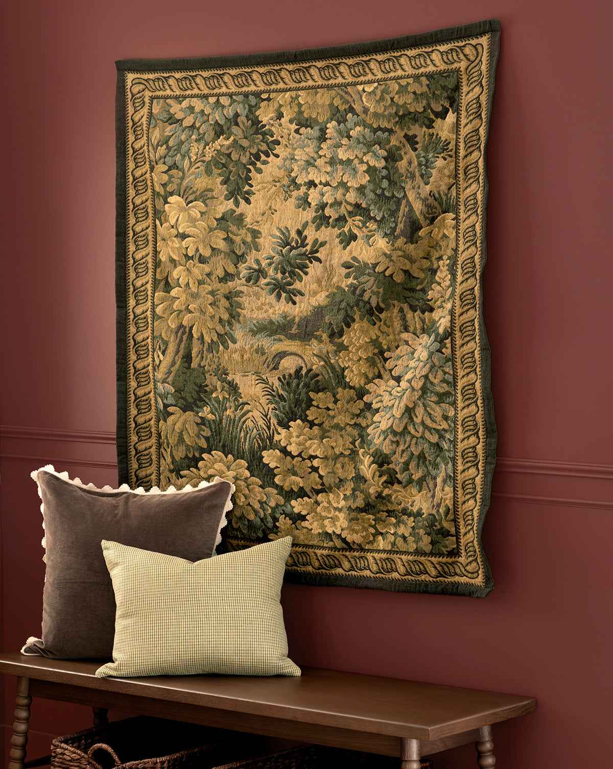 Bello Wall Tapestry  Botanical Design, Old-World Charm