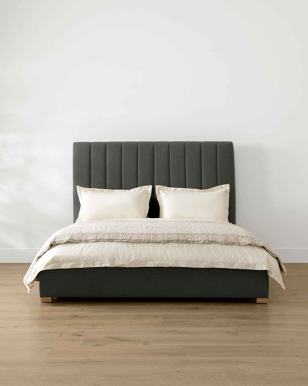 Bello Bed Tall Headboard  Fully Upholstered, Customizable Fabrics