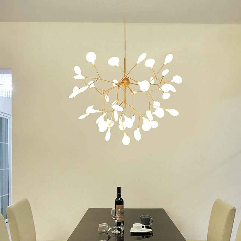 Contemporary Metal Branch LED Chandeliers with 27/36 Firefly Lights