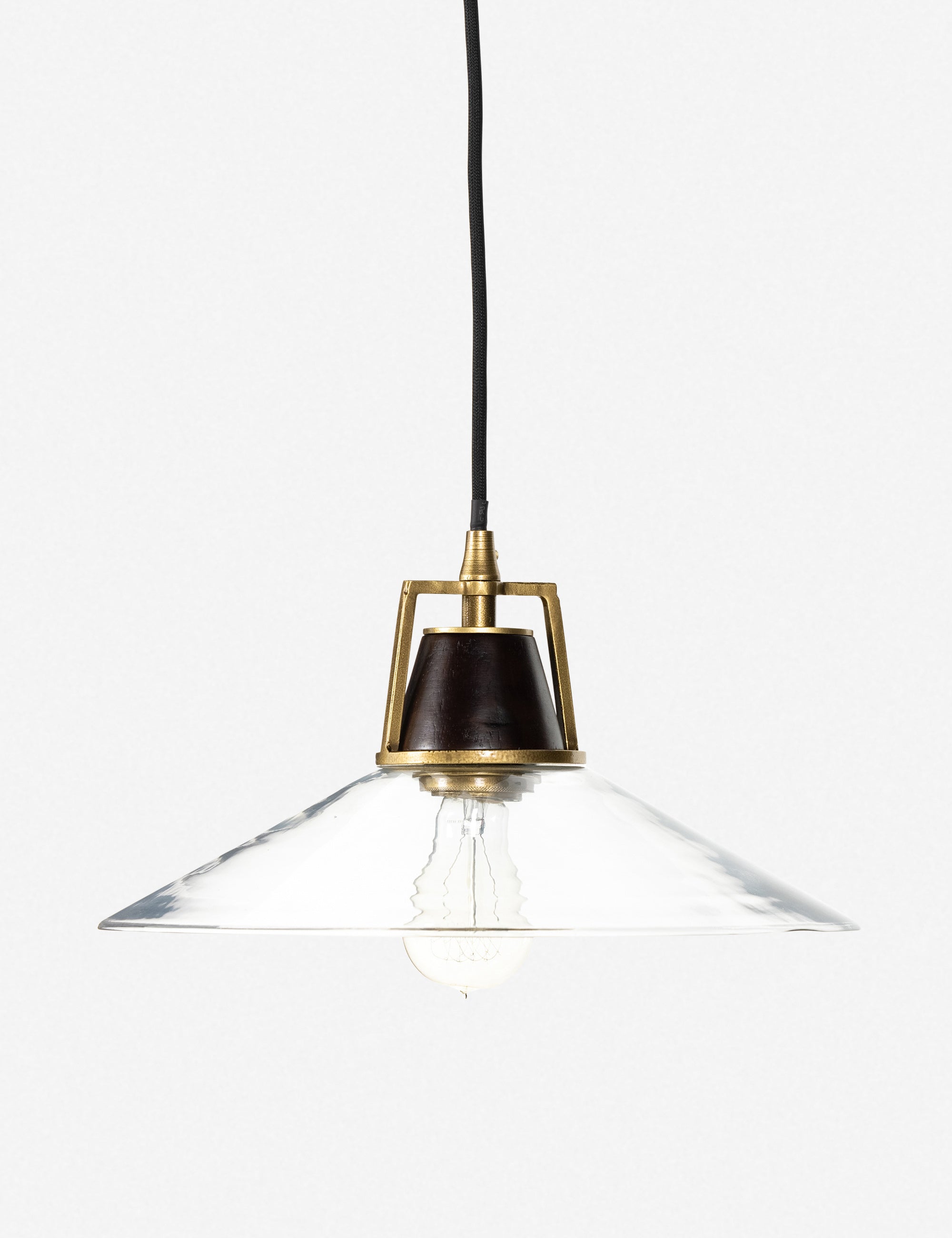 Milo Pendant Light | Mid-Century Mango Finial, Metal Detailing