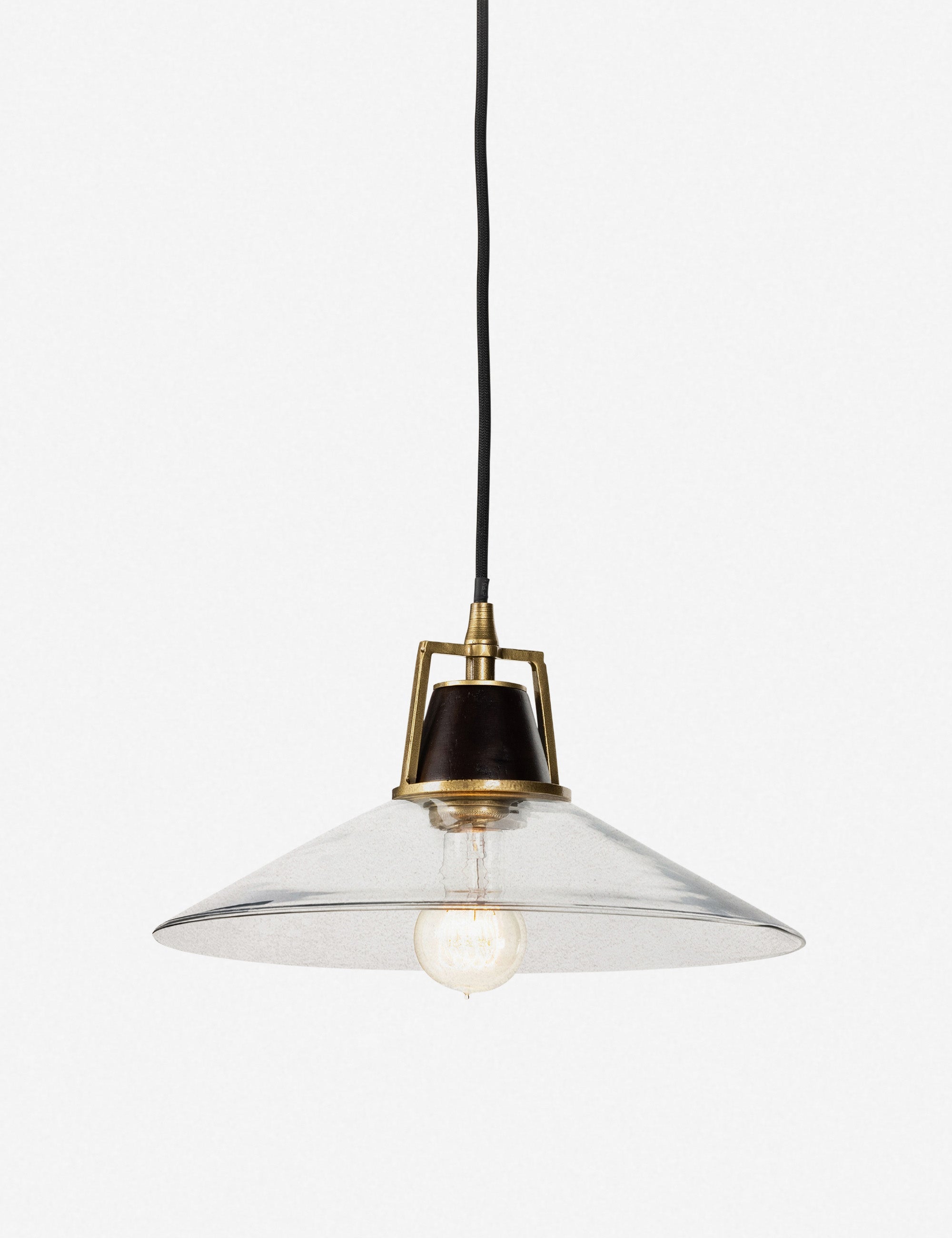 Milo Pendant Light | Mid-Century Mango Finial, Metal Detailing