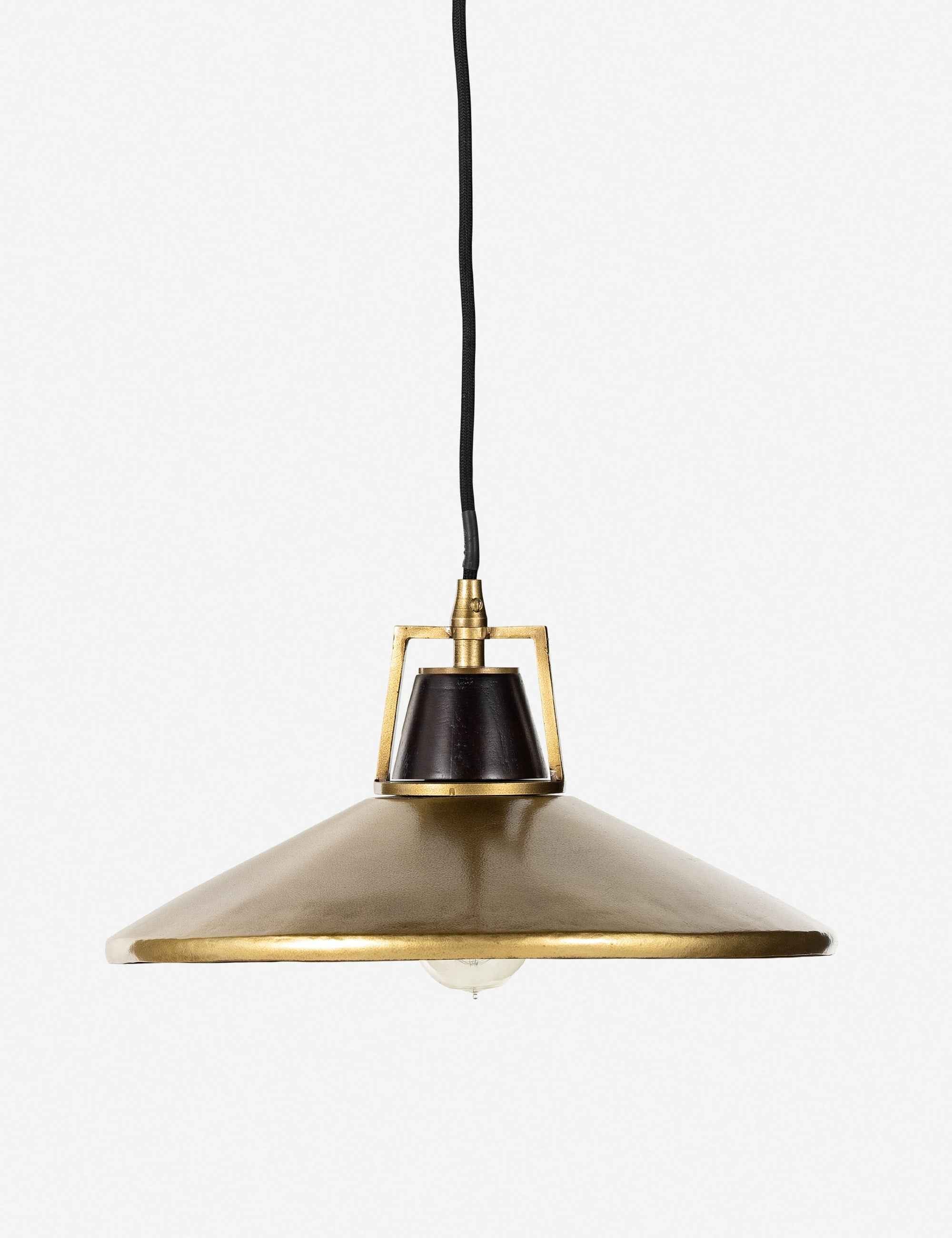 Milo Pendant Light | Mid-Century Mango Finial, Metal Detailing