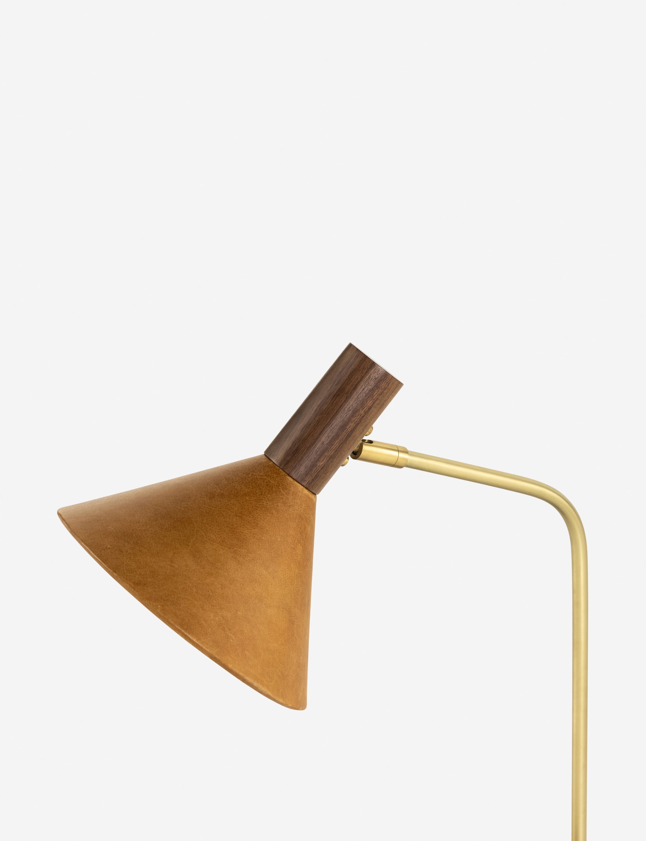 Dara Desk Lamp | Top-Grain Leather, Solid Walnut