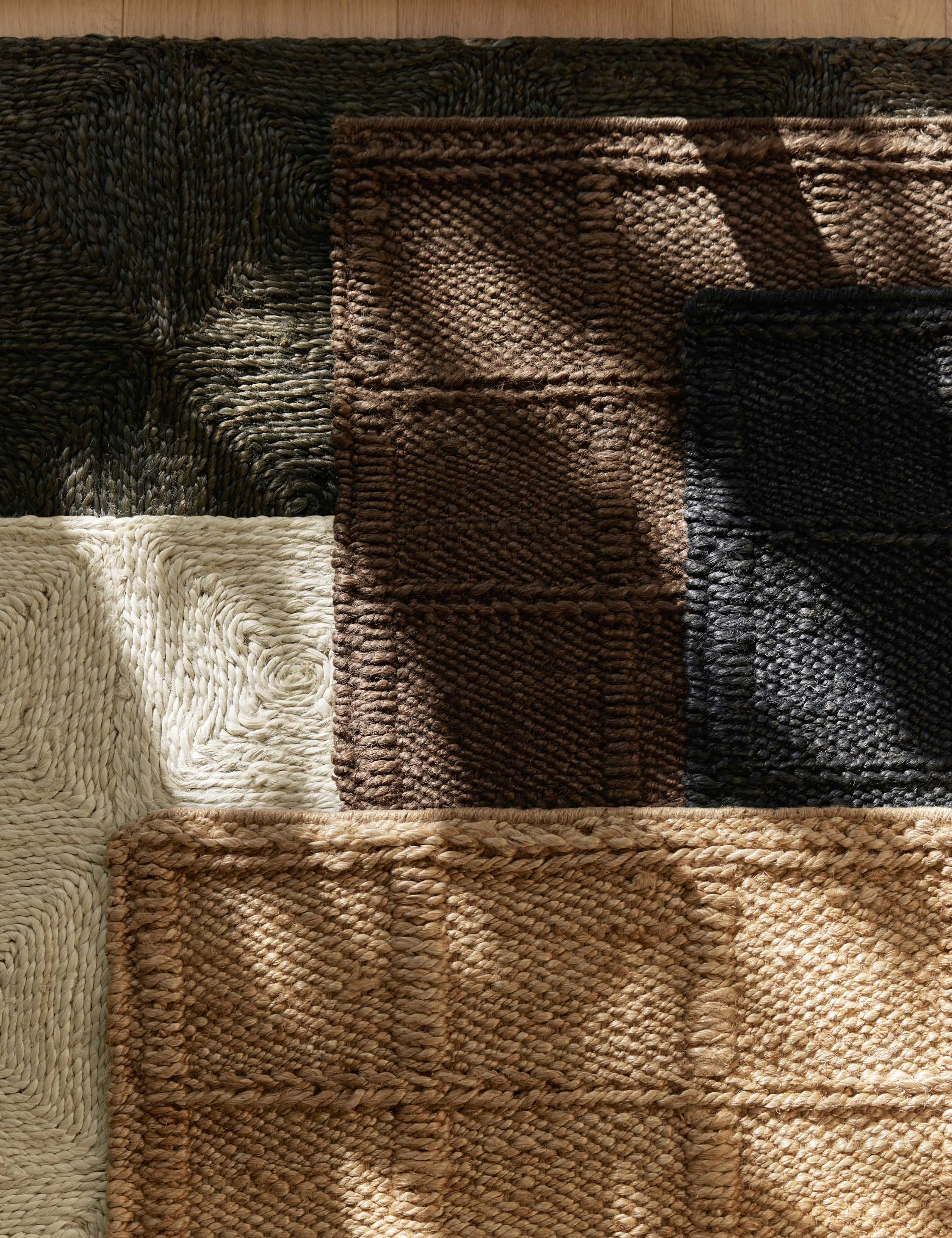 Haven Jute Rug | Textured Grid Design, Luxe Earth Tones
