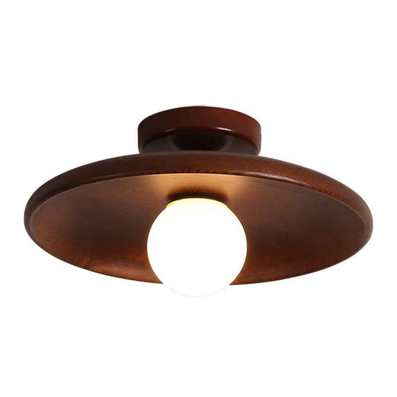 Bello Wooden Ceiling Light | Minimalist Semi-Flush Mount, Natural Wood