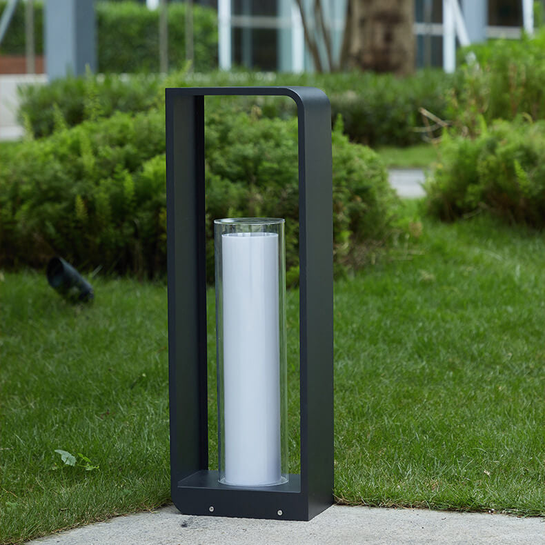 Contemporary Square Stainless Steel Acrylic LED Waterproof Landscape Light for Outdoor Patios