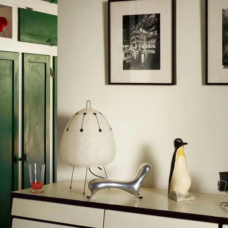 KumoWabi Table Lamp | Rice Paper Shade, Minimalist Design