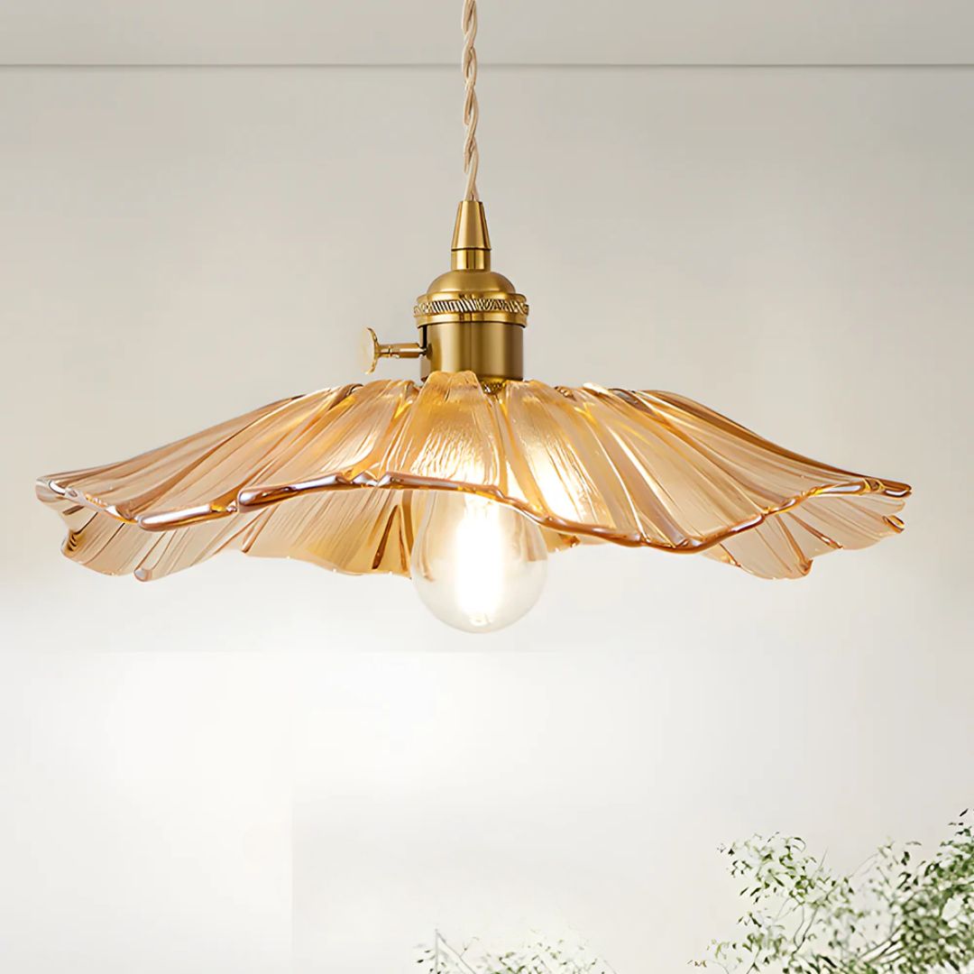 Bela Glass Pendant Light | Flower Shape, Adjustable Length 150 cm