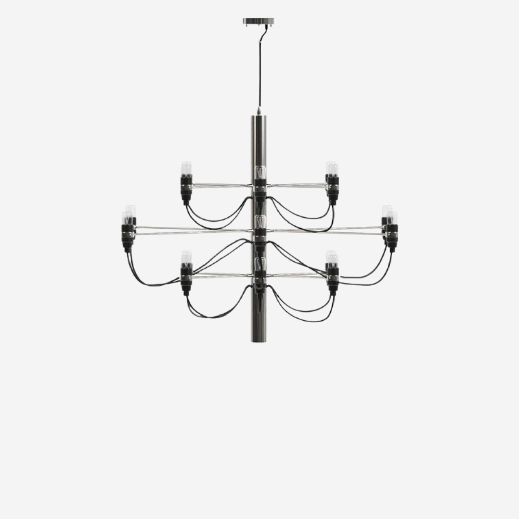 Bello Chandelier | Chrome, 18 Lamps, Modern Design Ø68 cm