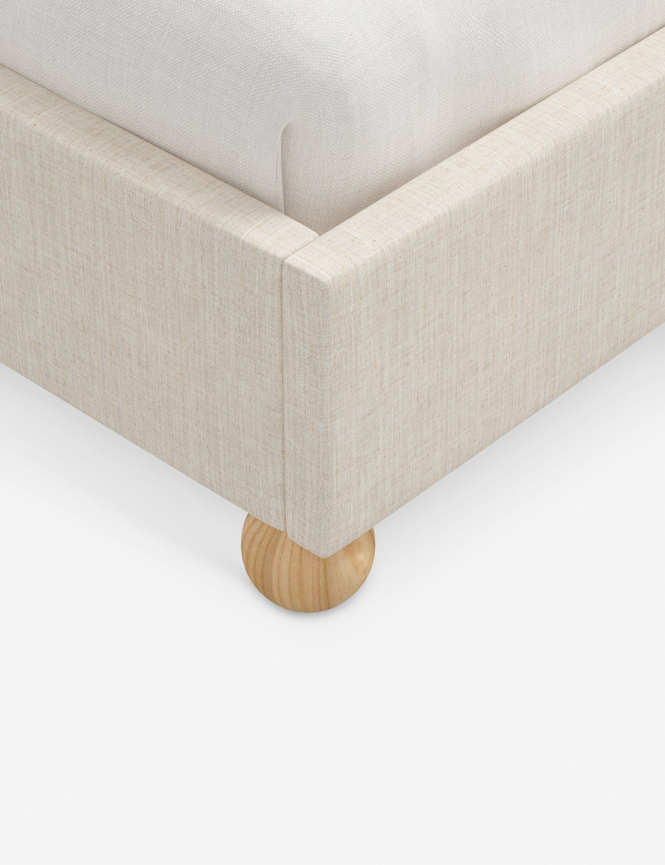 Mira Platform Bed | Ruffled Headboard, Custom Upholstery