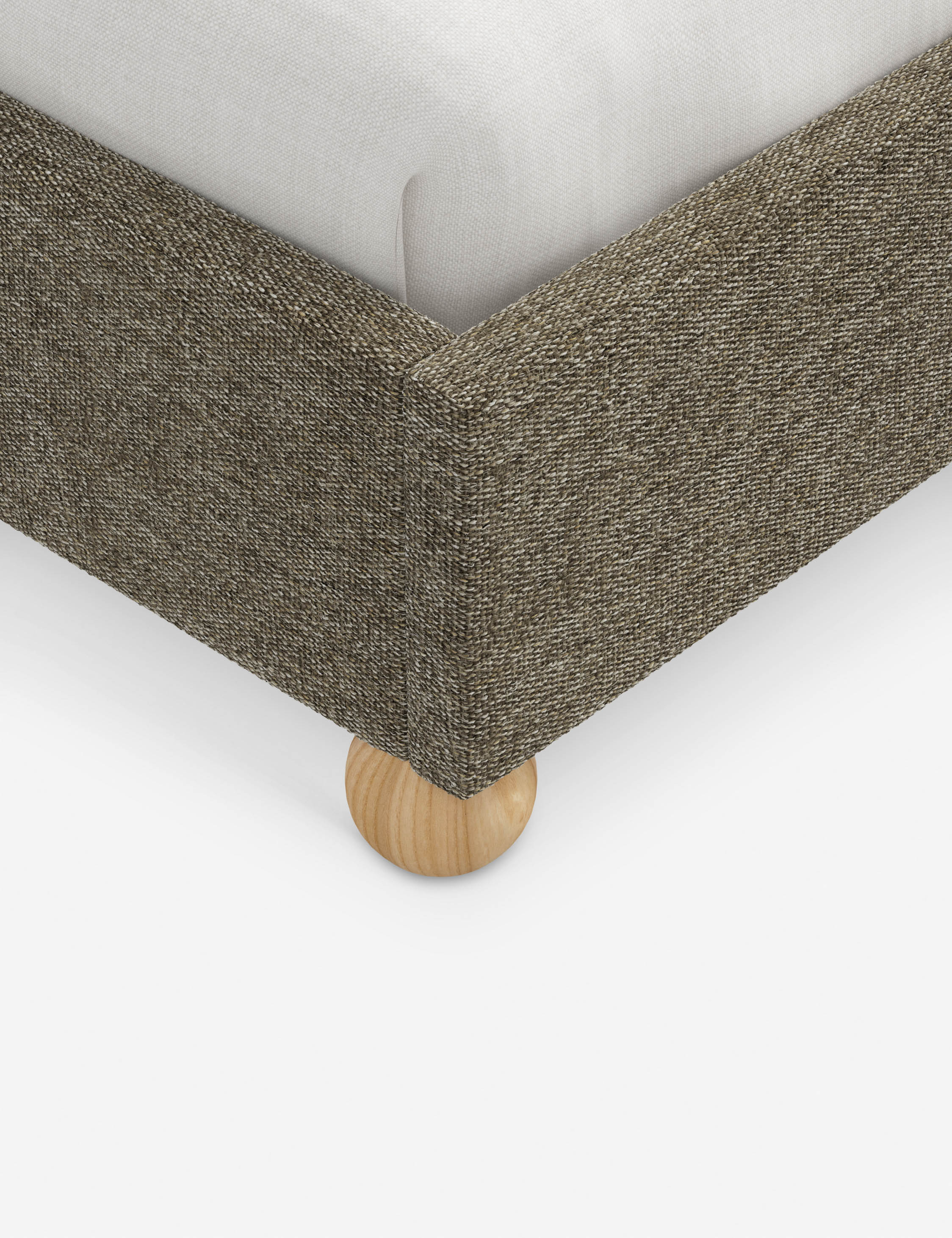 Mira Platform Bed | Ruffled Headboard, Custom Upholstery