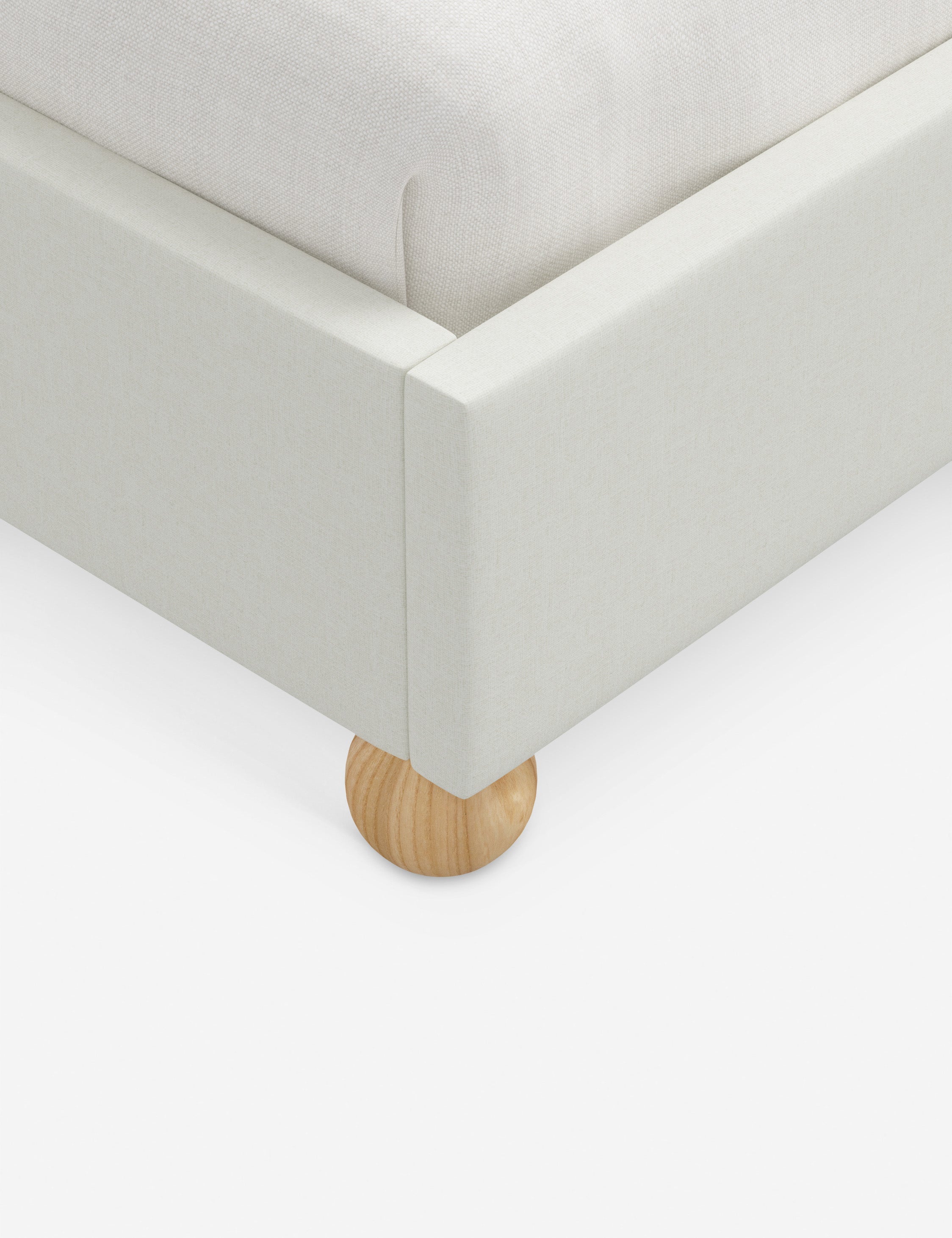 Mira Platform Bed | Ruffled Headboard, Custom Upholstery