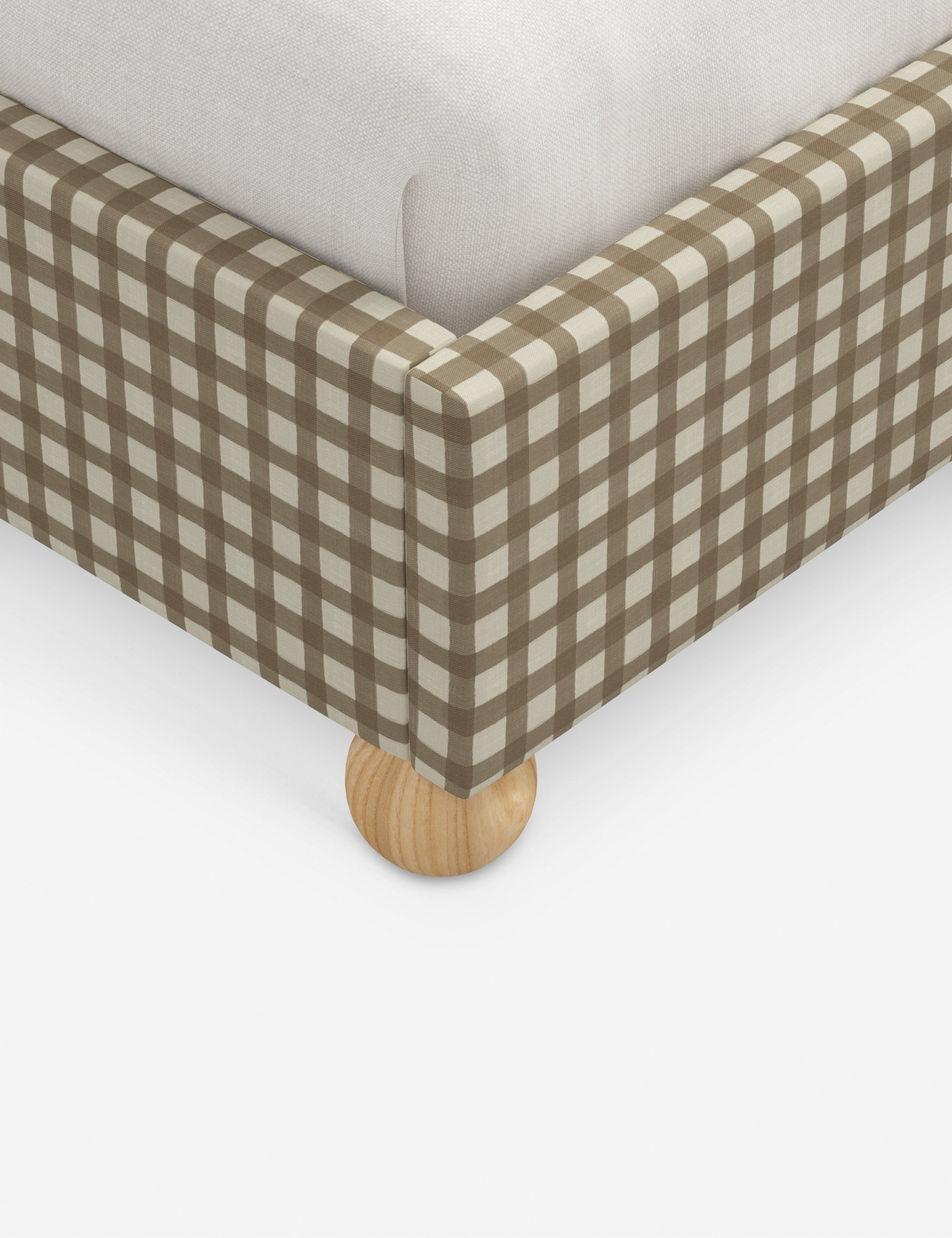 Mira Platform Bed | Ruffled Headboard, Custom Upholstery