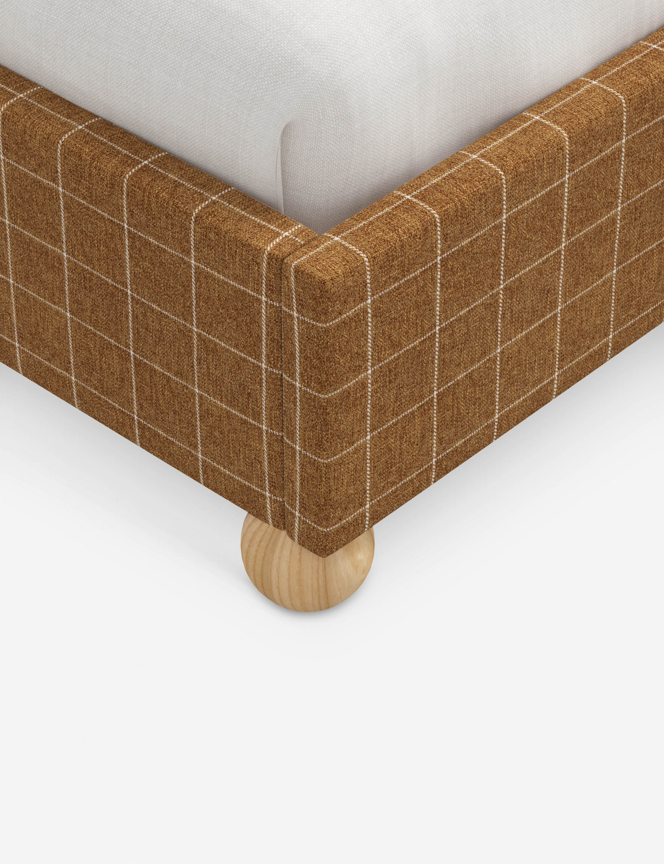 Mira Platform Bed | Ruffled Headboard, Custom Upholstery