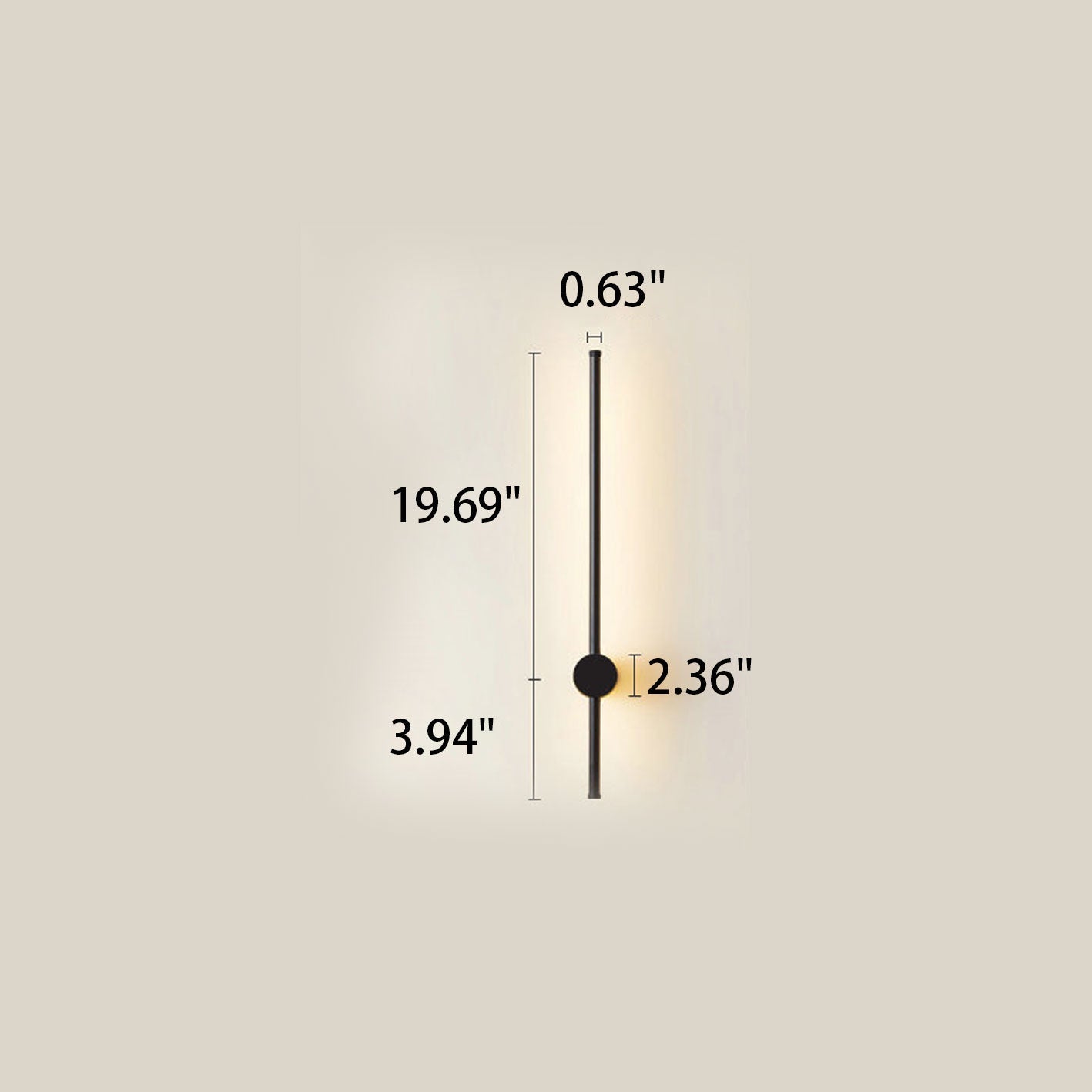 Sleek Aluminum LED Wall Sconce Light