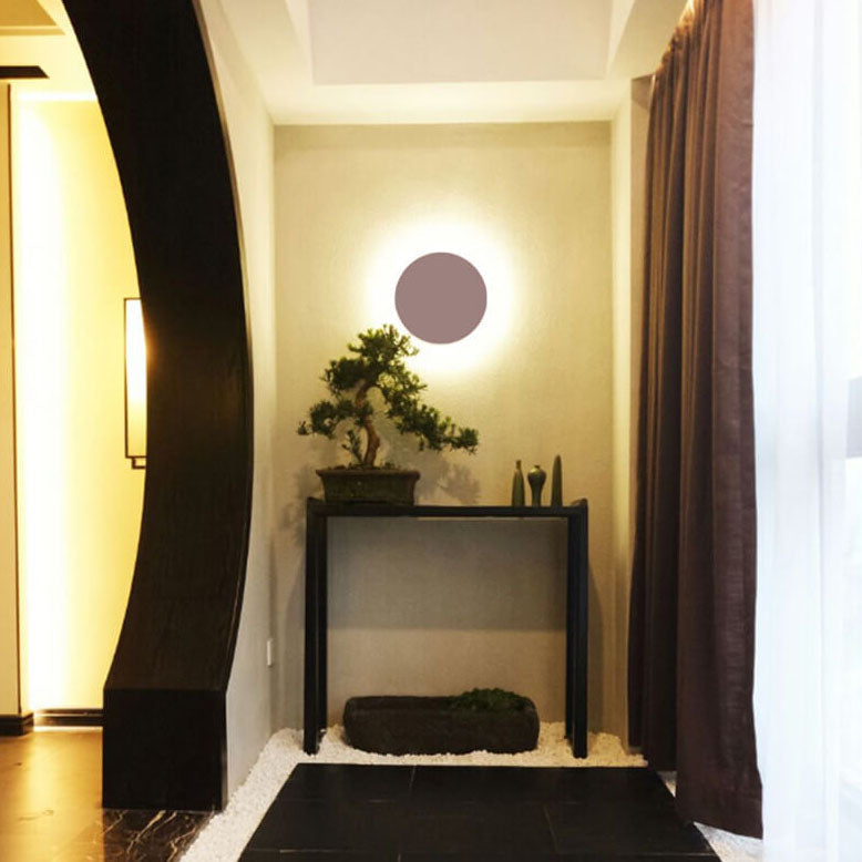 Contemporary Colorful Round Iron LED Wall Sconce