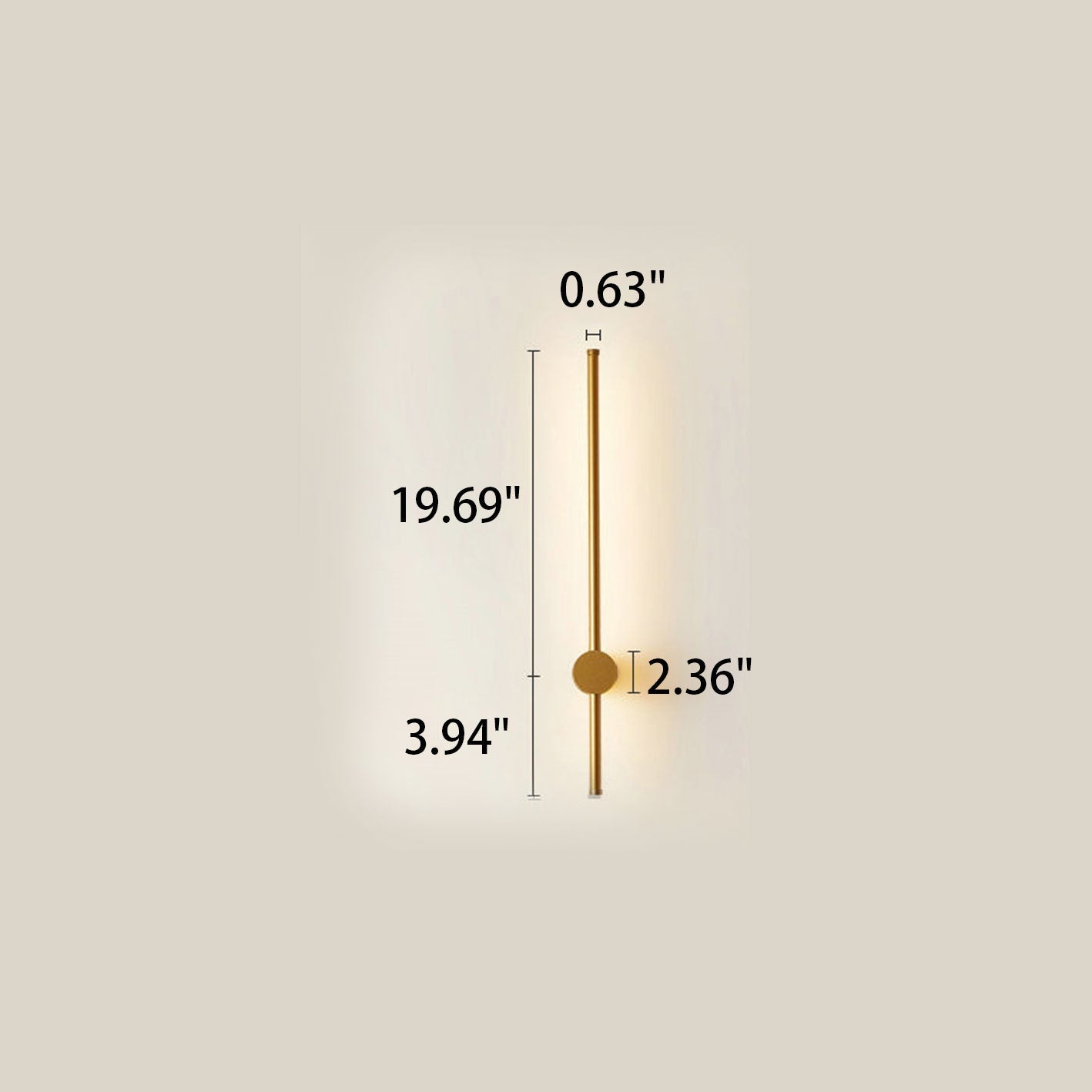 Sleek Aluminum LED Wall Sconce Light