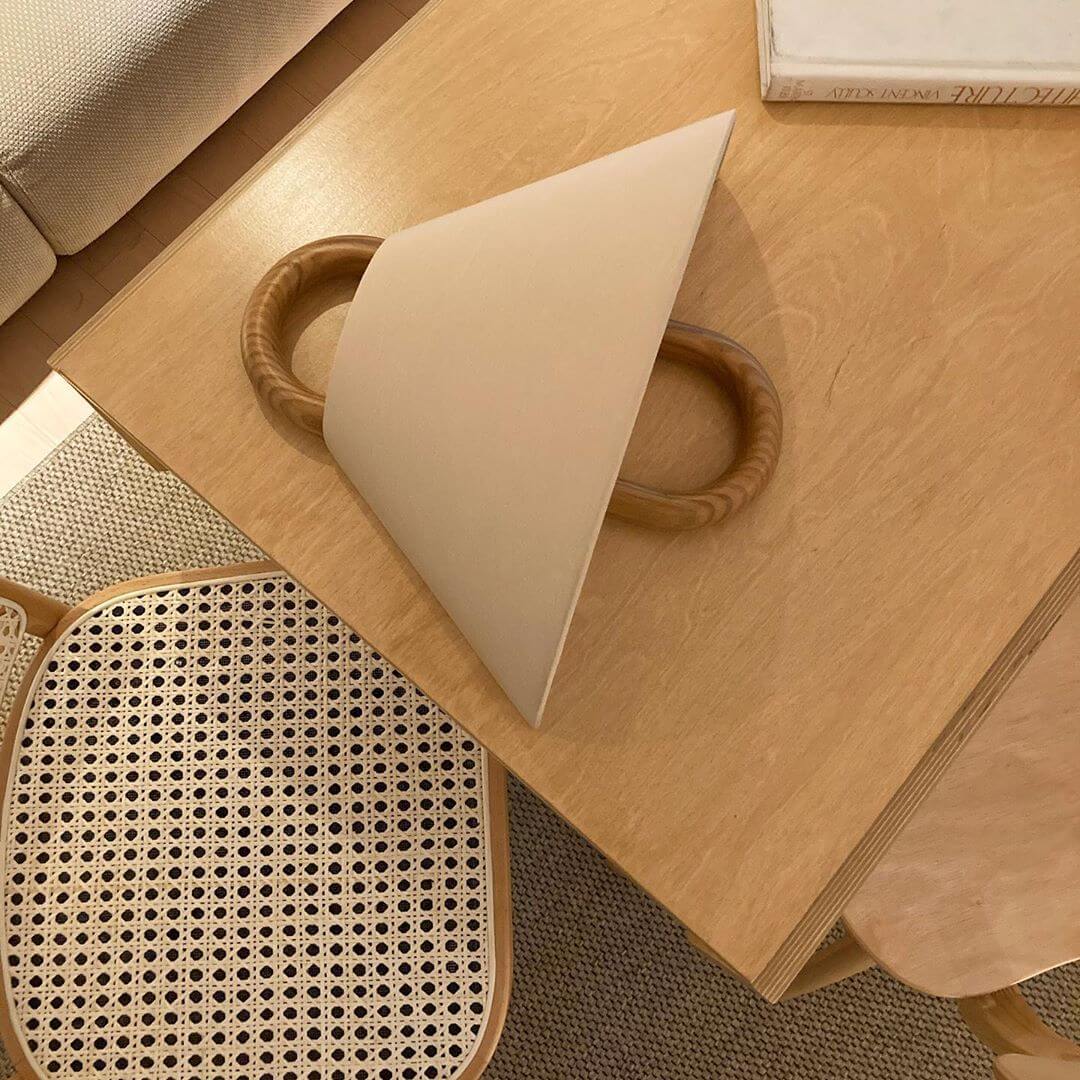 Bela Wall Sconce | Natural Beechwood, Soft Fabric Shade
